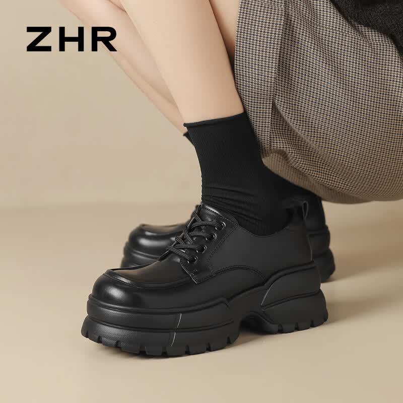 ZHR Women s British Style Platform Loafers 39