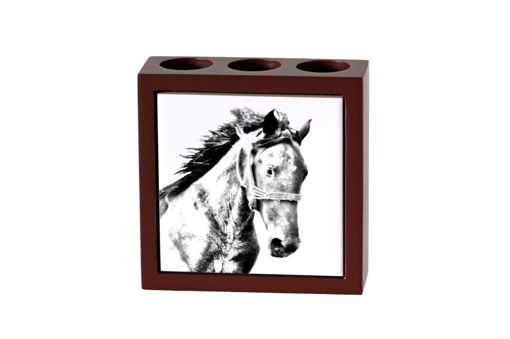 Mustang – Pen holder with a horse, desk organizer with a print | Art-Dog
