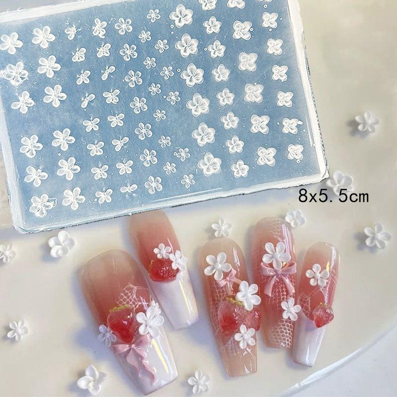 3D Fruit Silicone Nail Mold Sweet Flower Petals Fairy Nails Templates Diy Nail Art Decor Manicure Template For Nail Charms