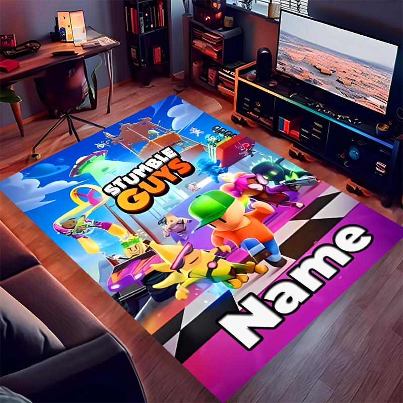 Custom personalization Stumble Guys Print Area Rug - Soft, Washable Non-Slip Indoor Mat,Living Room,Home&Office Decorative Rug