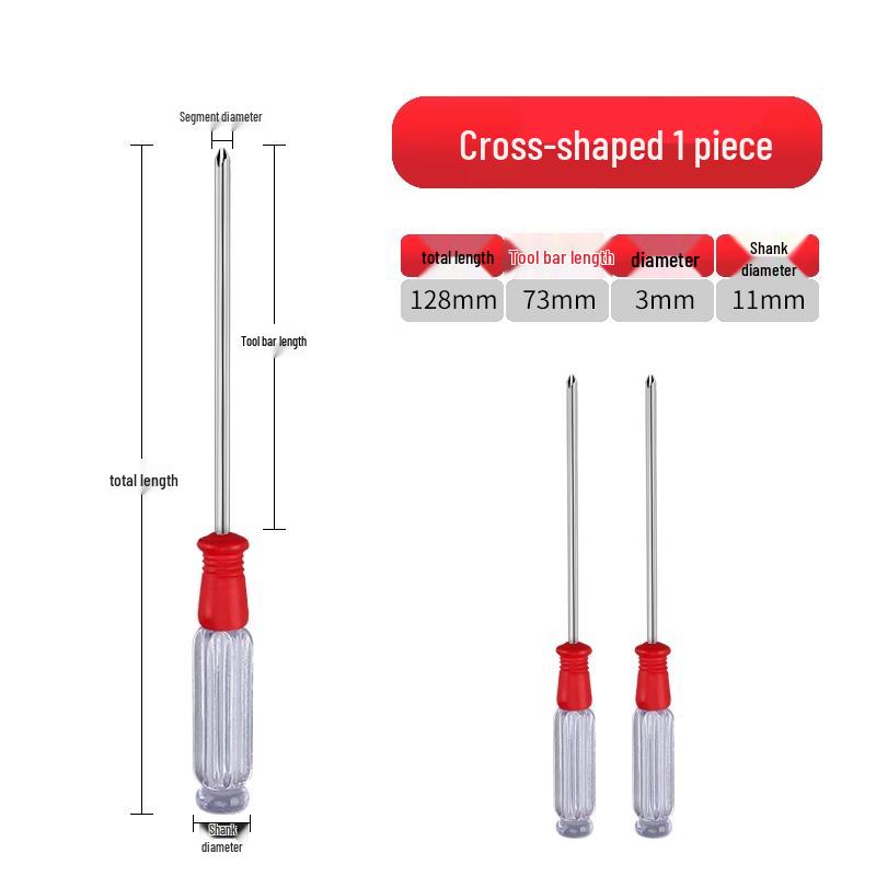 High Strength Phillips & Slotted Screwdriver Set with Non-Slip Magnetic Handle, Chrome Vanadium, High Hardness
