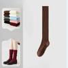 Ankela Red Socks, Women's Calf Socks, Pure Cotton Autumn and Winter Angora Red Knee-high Socks, Vertical Boneless Socks, Pile Socks