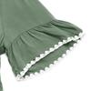 VEZFAA Women's Fashion Summer Spring Solid Color Print Short Sleeve V-Neck Loose Waistline Casual Dresses