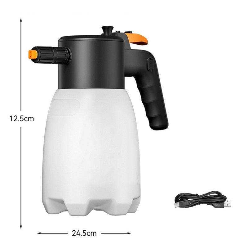 USB Rechargeable Handheld Foam Sprayer 1.7L Snow Foam Cannon For Car Wash Cleaning