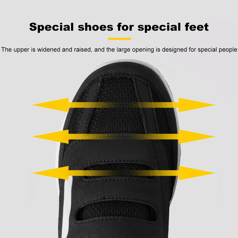 Diabetic Shoes Wide Walking Shoes Non-Slip Slip-On Orthopedic Shoes Lightweight Edema Sneakers for Plantar Fasciitis Wide-Fit