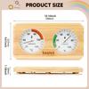 2-in-1 Hygrometer/hygrothermograph for Sauna, Wall-mounted, Wooden, Easy Installation. Temperature