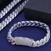 13mm Cuban Chain Women Bracelet Real Gold Plated Hip Hop Rock Street Jewelry Iced Out Charms Bracelets  for Man