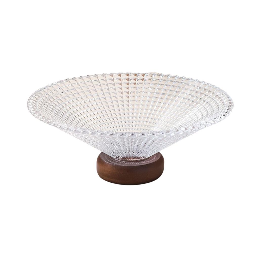 Large Capacity French Glass Berry Tray Decorative Dry Fruit Placed Tray  for Snacks Candy