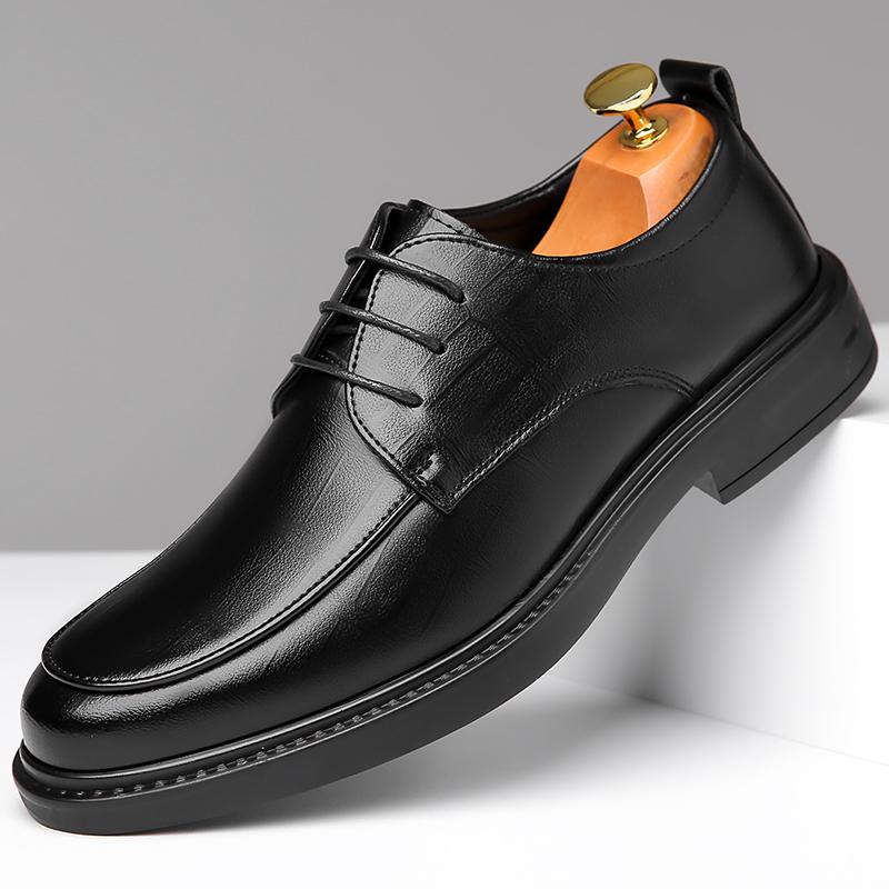 

Gentleman Fashi Men Shoes Round Toe Black Brown Lace Up Casual Shoes Male Formal Wedding Dress Shoes Footwear Zapatos Hombre 44 чорний