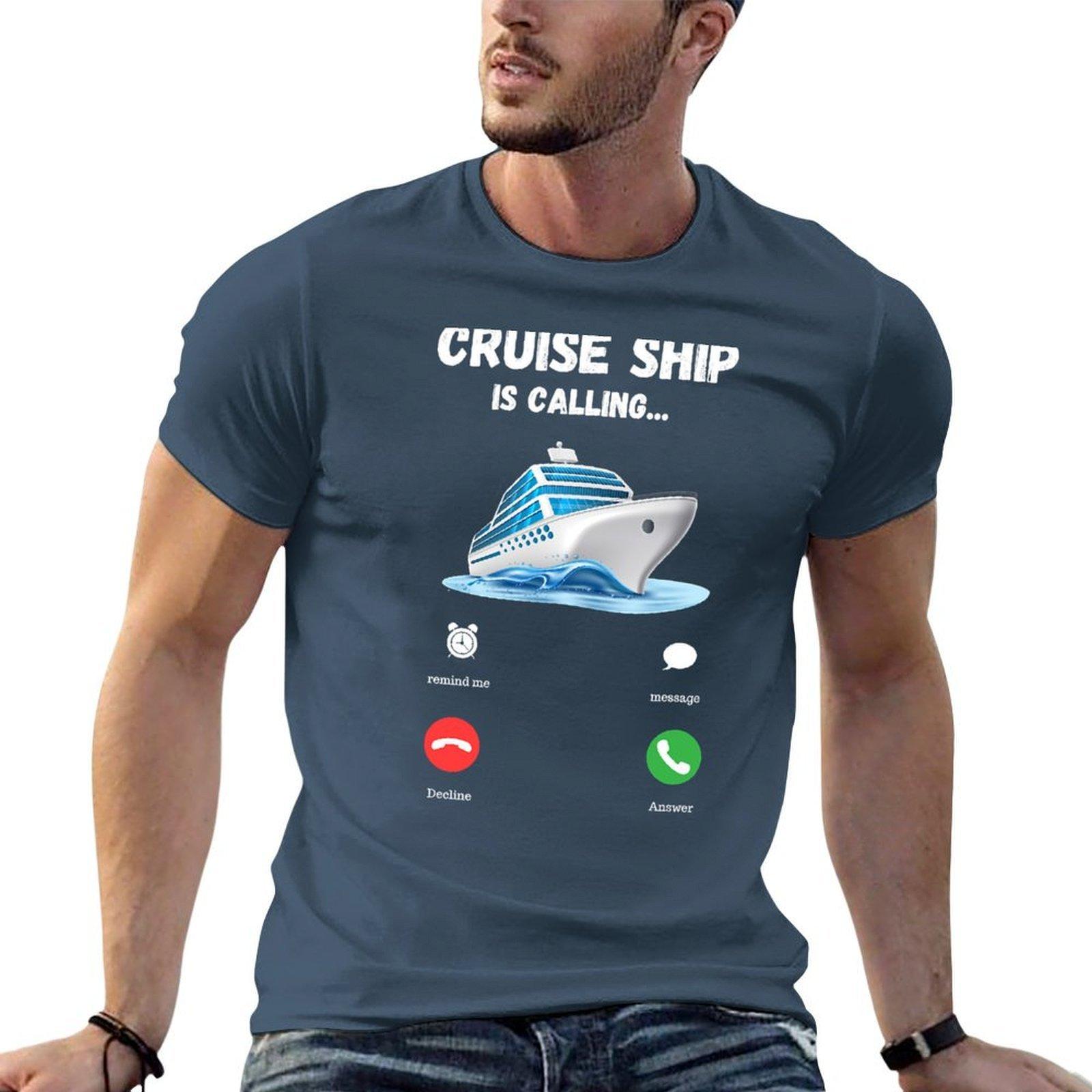 Cruise Ship Is Calling Tshirt Classic Graphic Short Sleeve Top S