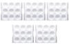 Set of 5 White Porcelain Dimple 9 Plates x x 3 Divided Made in Setomonohonpo [27.5 23.5 cm] Western-style Plates, China,