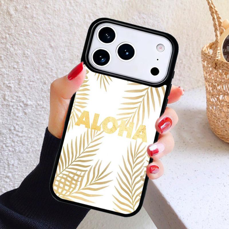 Aloha Hawaii Hawaiian Beach Palms Phone Case For iPhone 17 Air 16 15 14 13 12 11 Pro Max Plus