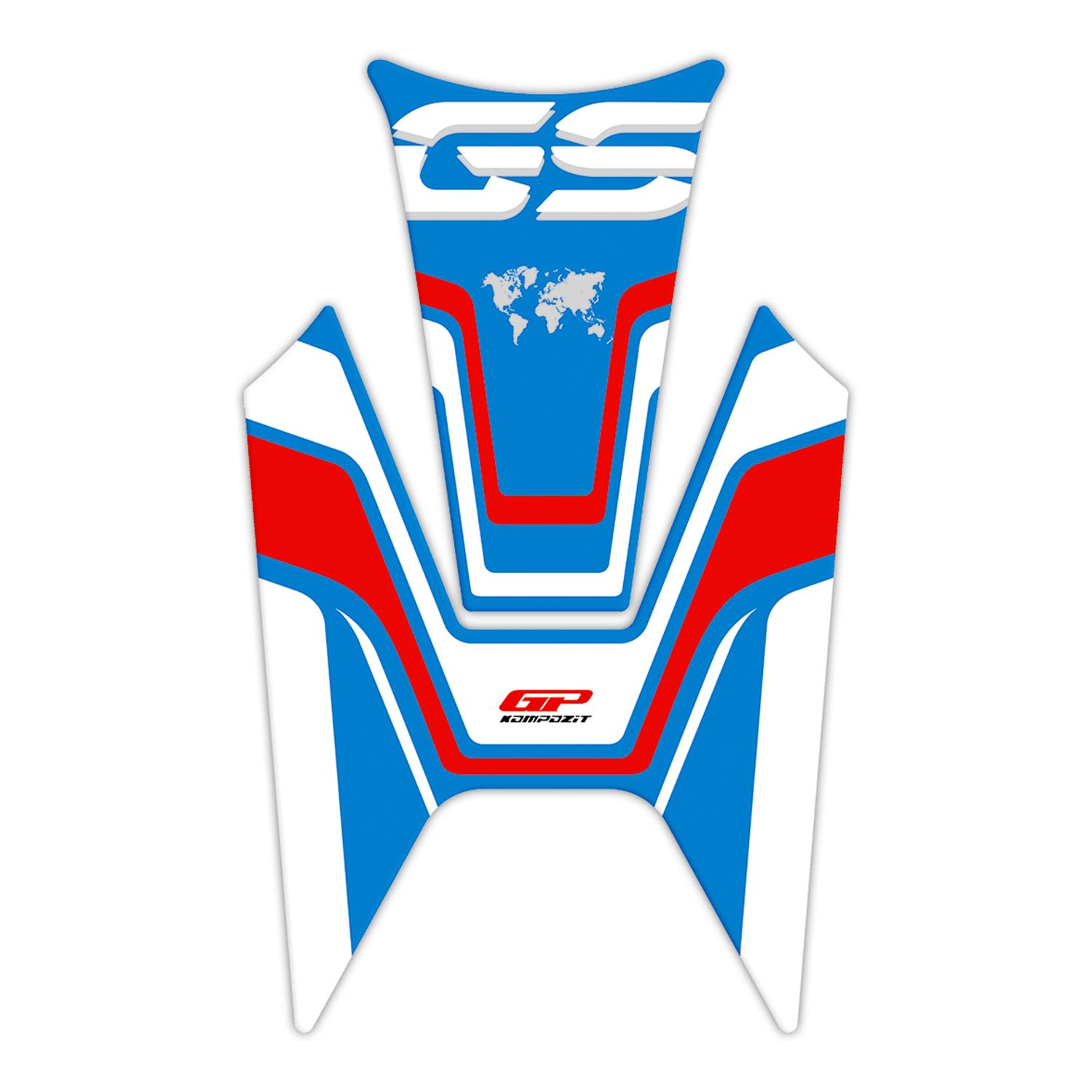 

GP Composite BMW R 1200 GS 2013-2024 Compatible Tank Pad Blue-Red