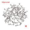 50 Pcs Stainless Steel Fishing Hanging Snap Barrel Swivel Fast Lock Connector Line Tackle Portable Durable High Quality
