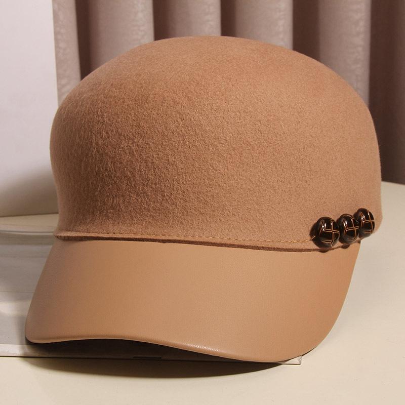 

Новая шерстяная шляпа «утиный язык» для женщин на осень и зиму, модная, с пуговицей, шерстяная, в стиле ретро, универсальная, шляпа газетчика, шляпа с пчелой, британская шляпа высокого класса M (56-58cm)