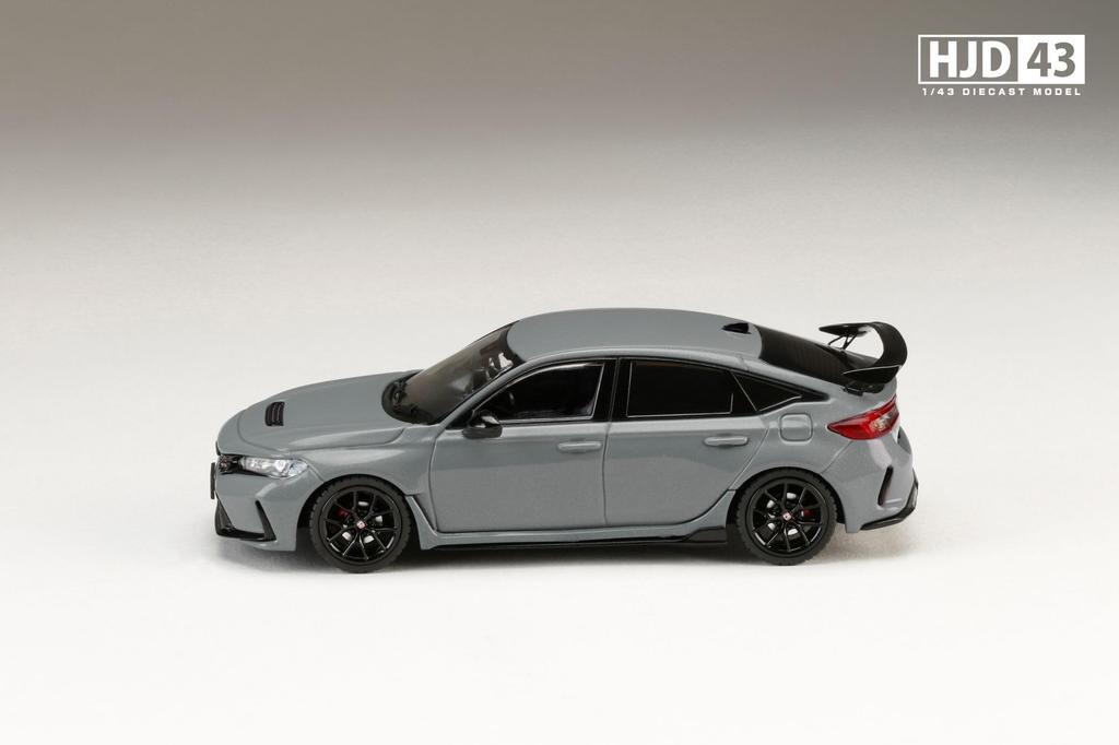 HobbyJAPAN HJD43 Skala Honda Civic TYPE R Pakiet RACING BLACK Sonic Gray Pearl Model Wykończony HJD431003GM 1/43 (FL5)