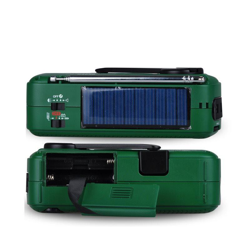Degen DE13 Hand-Crank & Solar-Powered Portable Radio (English Version)