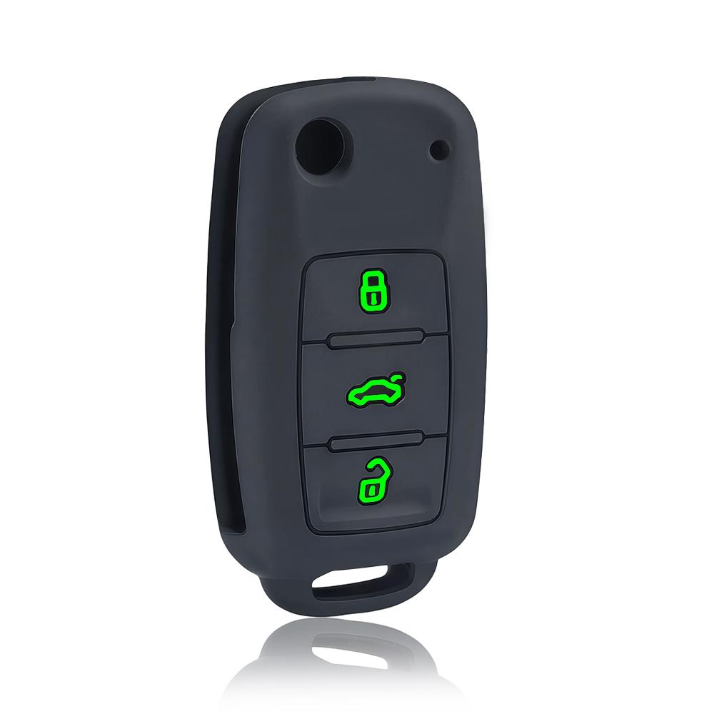 Silicone Remote Key Fob Case Cover For Seat Leon Ibiza For Vw Golf Polo Bora Beetle Tiguan For Skoda Fabia Superb