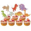 Insert Card Baby Decor Cute Cupcake Toppers Decorations for Birthday Party Dinosaur