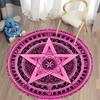 Free Shipping! Pink Star Patterned Rug for Modern Living Spaces Round Carpet for Home Sofa Bedroom, Gift