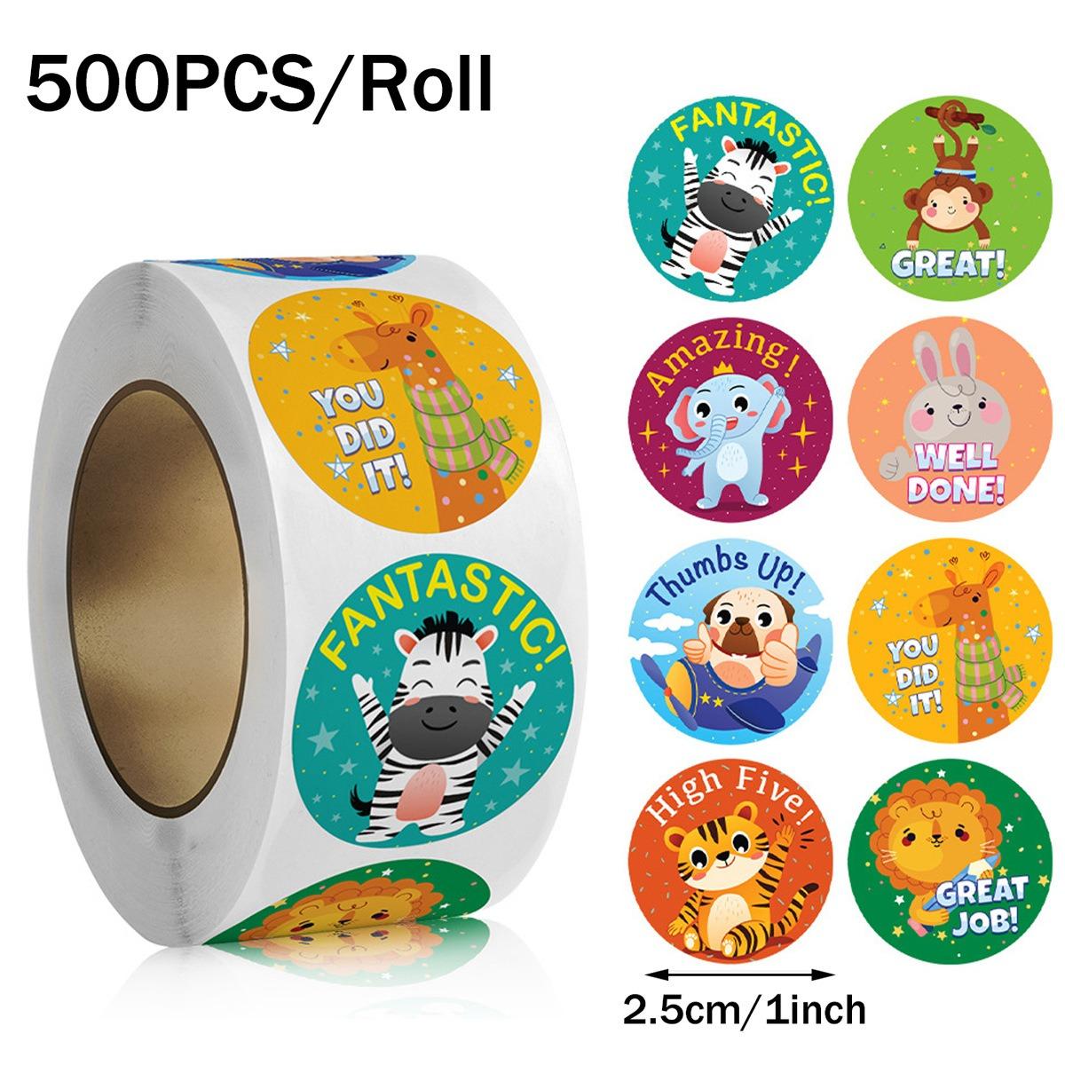 

500pcs Cute Cartoon Animal Stickers Reward Label Gift Packaging Birthday Party Label Stickers Stationery Sticker