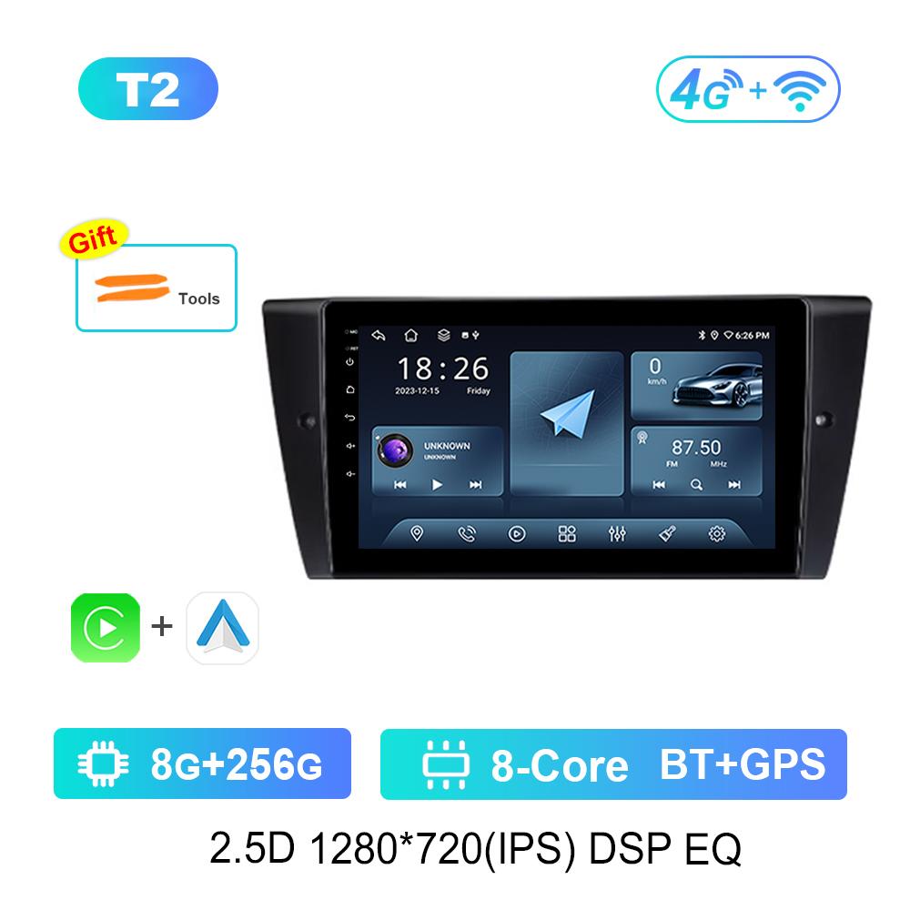 9 Inch for BMW 3-Series E90 E91 E92 E93 Android OS Car Audio Multimedia Player DSP Stereo Head Unit 4G Carplay IPS Screen WiFi