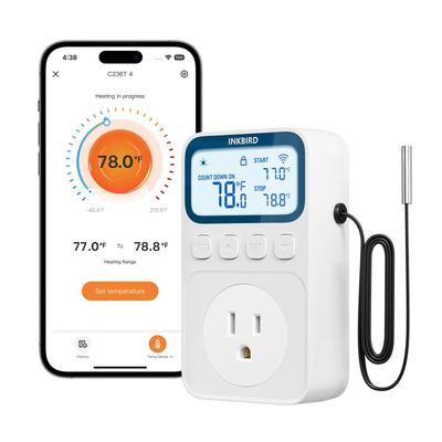 INKBIRD C236T Programmable Temperature Digital Thermostat with Temperature Timer and Alarm Function for and Reptiles Thermostat, WiFi-Enabled