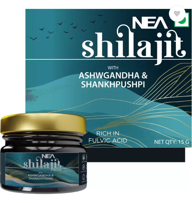 

Nea 100% Pure Shilajit Resin (15 Gm)+ Ashwagandha & Shankpushpi | 5X Boost Stamina