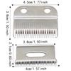 2PCS 2 Hole Design Trimmer Replacement Blades Waterproof Precision Replacement Blade  Barber Shop