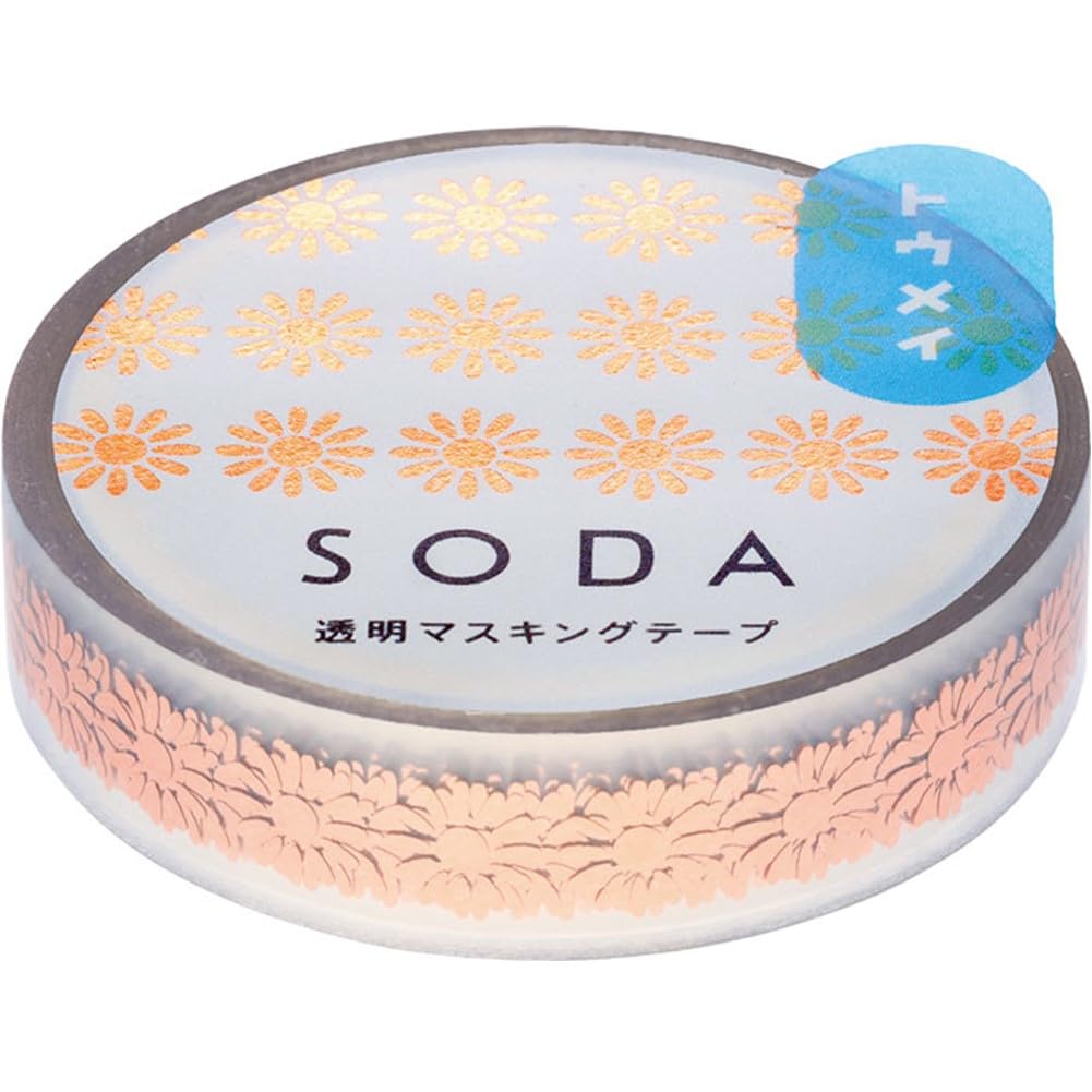 King Jim SODA Masking 10mm Margaret Tape, Transparent, Wide, Design, CMTH10-006
