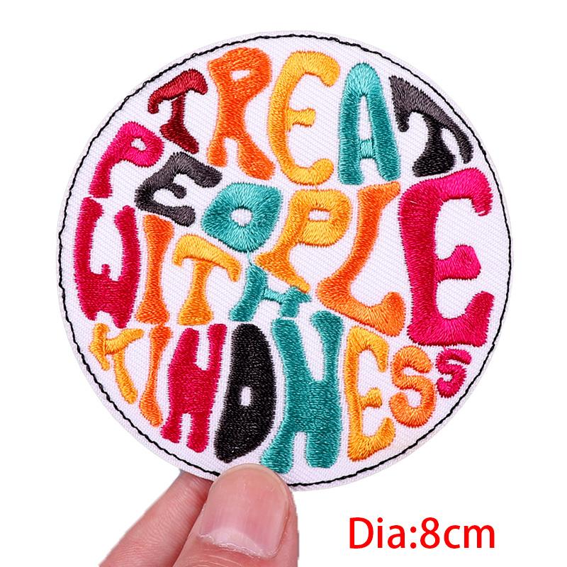 Jackets Sew Embroidered Patches Cartoon/Punk Letter Slogan Iron On Patches For Clothing Thermoadhesive Patches For Clothes DIY