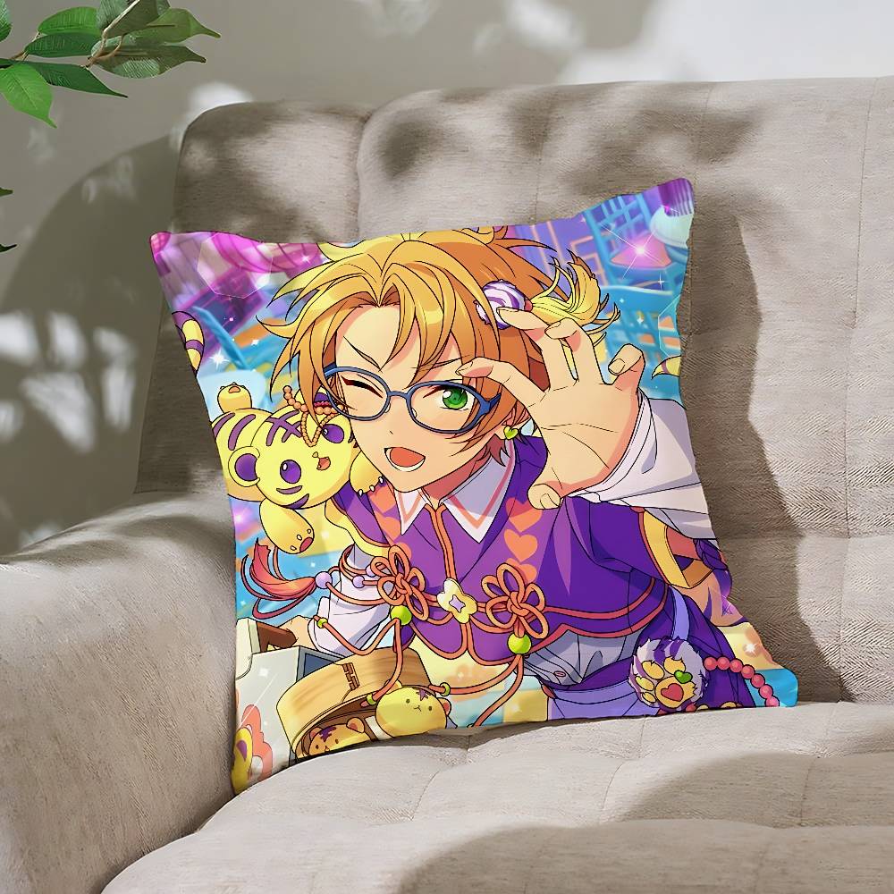 Ensemble Stars Pillow Case Throw Pillow Cover Nordic Vintage Style Cushion Covers Home Living Room Sofa Couch Seat Decor