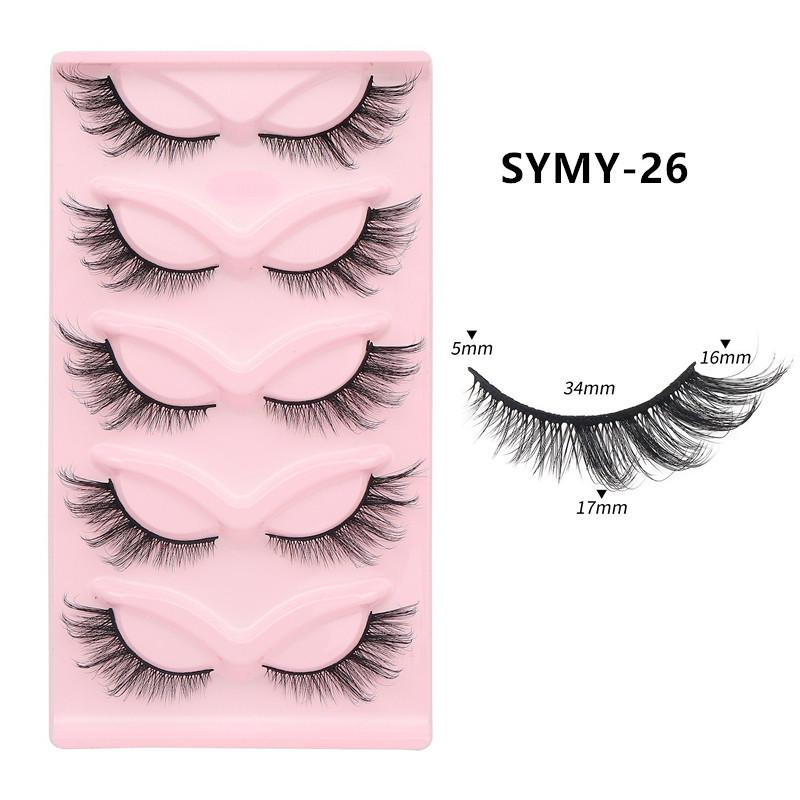 European and American Fox-Style Cat Eye Thick Synthetic False Eyelashes - 5 Pairs