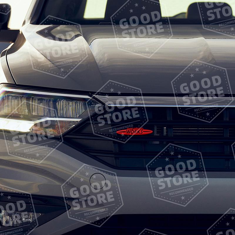 BFZ1 Metal Car Body John Cooper Works Badge 3D Front Grill Emblem Rear Trunk Sticker For Mini Cooper S R55 R56 R60 R61 Auto Accessory