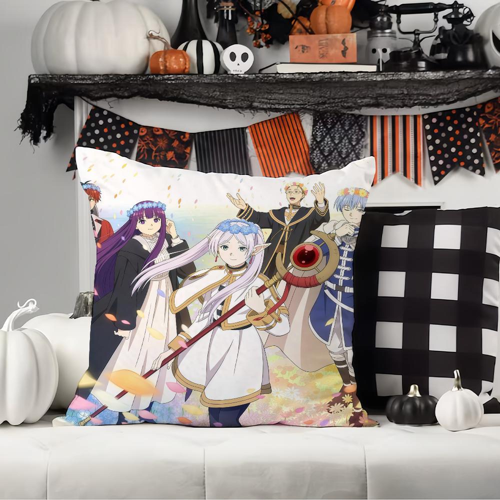 A-Adventure cartoon F-Frieren  Pillow Case Office Cushions Suitable For Sofa Car Bedroom Decorative Cushion Cover