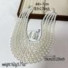 Multi-layer Imitation Pearl Necklace Party Dress Collar Chain Fashionable Beaded Luxury Retro Jewelry