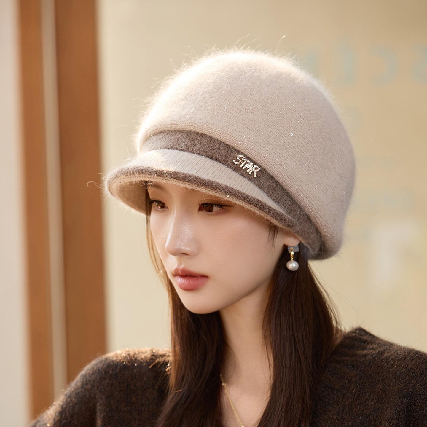 

Новая шляпа Женская осенне-зимняя модная шляпа-ведро Темпераментная повседневная теплая шляпа One Size бежевый