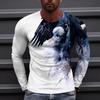 Camiseta de manga larga para hombre y mujer, camisa con estampado 3d de Tigre y águila, Tops de moda para exteriores, ropa de Fitness