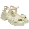 5cm All Match Bequeme Dicke Sohle Mittelhohe Blockabsätze Schuhe Plateau-Sandalen 2025 Sommer Damen Ledersandalen Büro Mädchen