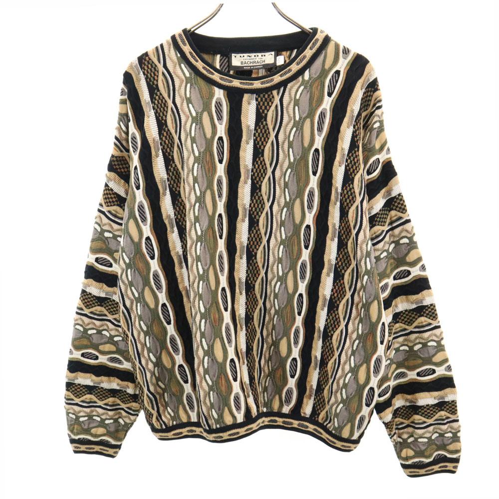 TUNDRA 90s Made In Canada Old Long Sleeve 3D Knit XL Sweater Men's Used