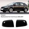 Pair Rearview Mirror Cover Glossy Black 1429790 Replacement for Ford Focus 2005‑2007