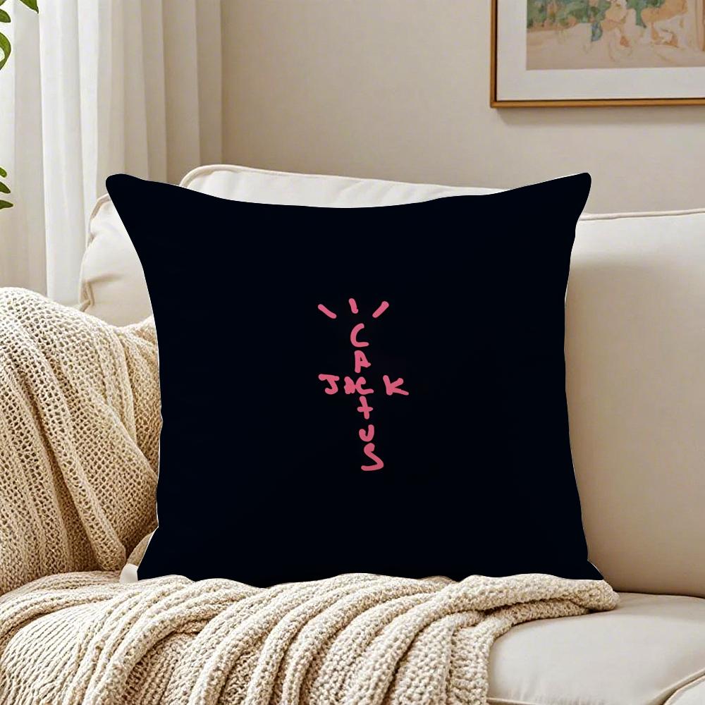 

Cool Music Brand CCactus JJackS Cushion Cover Linen Pillowcase Soft for Sofa Bed Home Room Decor 30x30cm