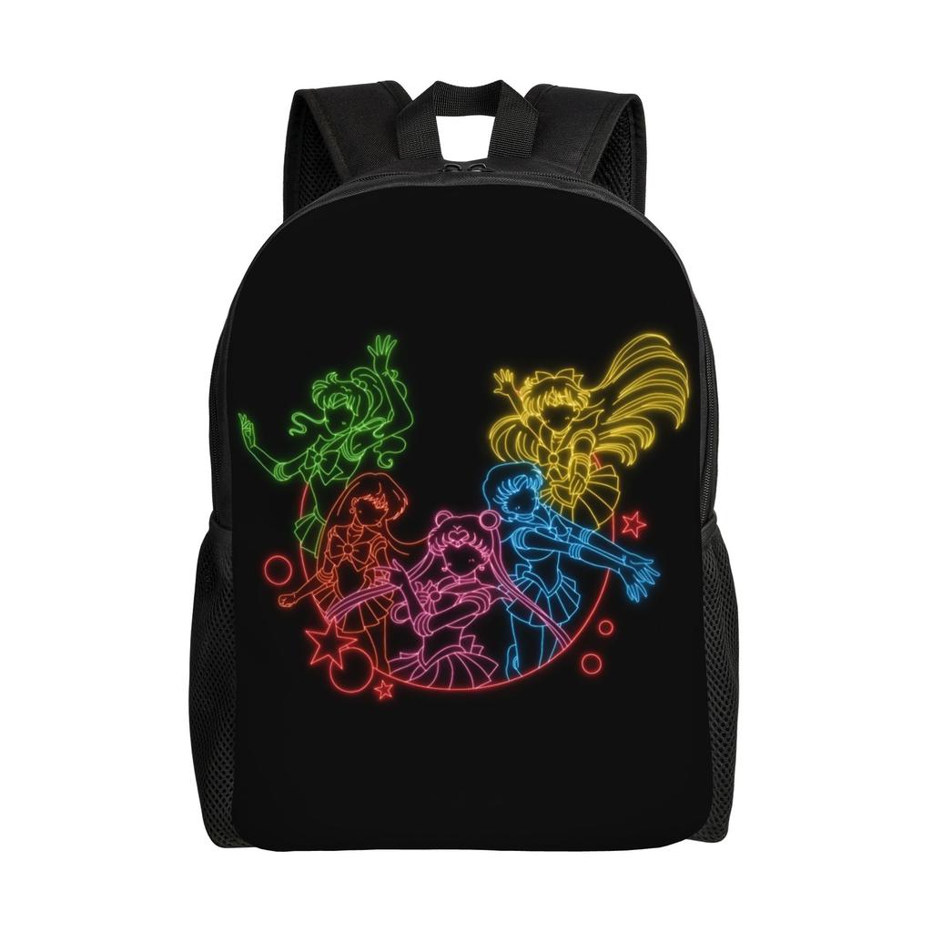 Sailors Anime Moons Backpacks for Men Women School College Students Bookbag Fits 15 Inch Laptop Tsukino Usagi Kino Makoto Bags