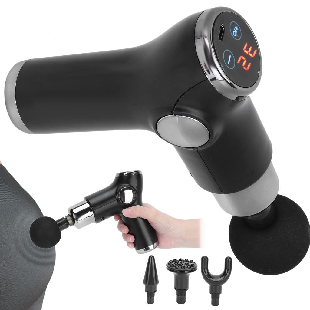 Profesionální svalový masážní přístroj Muscle Relax elektrická tkáňová masážní pistole (Černá)