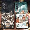 Phone Case for Samsung Galaxy A55 A53 A52 A52S A51 A41 A35 A32 A25 A23 A15 A13 Soft TPU Merry Christmas Beautiful Winter Snow