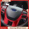 Car Steering Wheel Panel Cover Sticker for Ford Ranger Everest Endeavour 2015- Steering Wheel Trim Frame