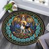 Bulldog Heritage Symbols Round Area Rug Under Office Chairs Bedroom Living Room Home Decor