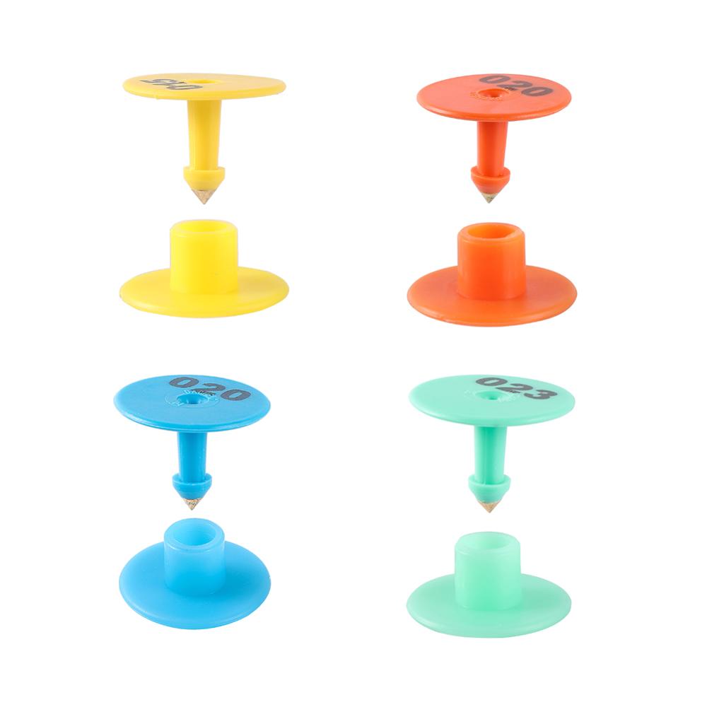 100 יחידות תגי אוזניים לחזיר, כבש, ארנב, בקר, סימנים, הקלדה בלייזר, עגילי ראש נחושת, תגיות לבעלי חיים, כרטיס זיהוי לבעלי חיים בחווה