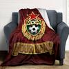 Name Custom PFC CSKA Moscow Logo Print Flannel Blanket High Quality Warm Comfortable Cover for All Seasons Perfect for Gifts Home Decor