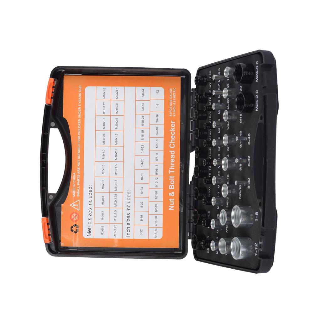 Thread Checker Set 23Pcs  21Pcs Metric Gauge Nut and Bolt Thread Size Identifier for Enclose